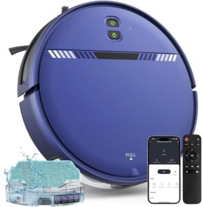 XIEBro Life Robot Vacuum and Mop Combo, Vacuum Robot 2 in 1 with WiFi/App/Voice, Schedule, Water Tank and Dustbin, Self-Charging, Slim, Ideal for Hard Floor, Pet Hair, Carpet