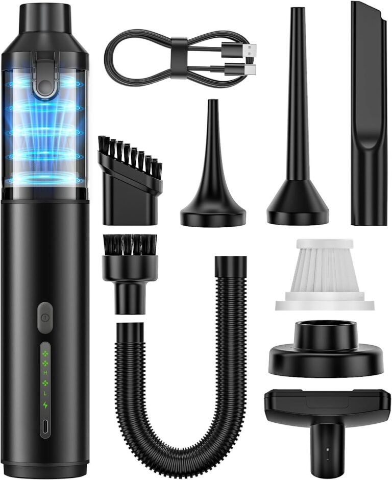 Car Vacuum Portable Cordless Handheld Vacuum Cleaner 4-in-1 Mini Cordless Vacuum with 2 Suction Modes