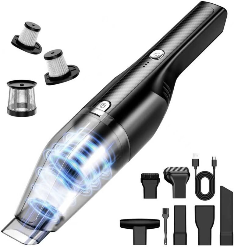 Handheld Vacuum Cordless – Car Vacuum Portable Cordless Cleaner with 11000Pa Powerful Suction, 1.2lbs Lightweight, Type-C Charge, Multiple Accessories, Portable Hand Vacuum for Home, Pet and Car