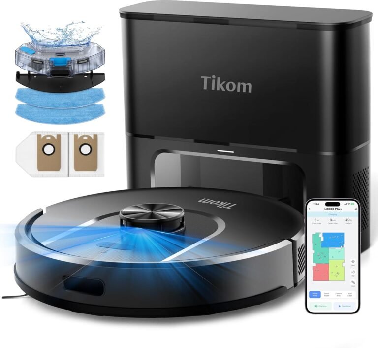 Tikom L8000 Plus Robot Vacuum Review: 6000Pa Suction, LiDAR Navigation, and 90-Day Cleaning