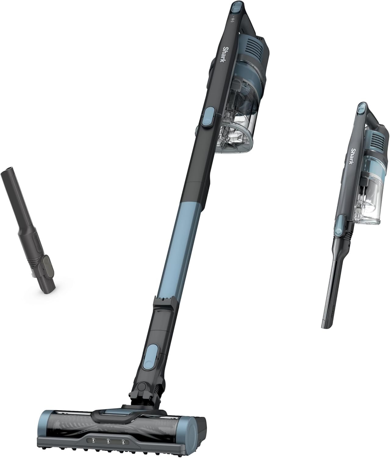 Shark Pet Cordless Stick Vacuum with XL Dust Cup, LED Headlights, Removable Handheld Vac, Crevice Tool, Portable Vacuum for Household Pet Hair, Carpet & Hard Floors, 40min Runtime, Ice Blue, IX141AMZ