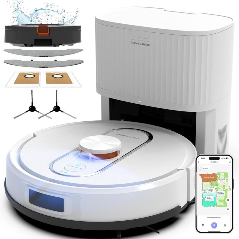Bagotte BL20pro-wh Robot Vacuum Review: 5000Pa Suction, LiDAR Mapping, and 90-Day Self-Emptying