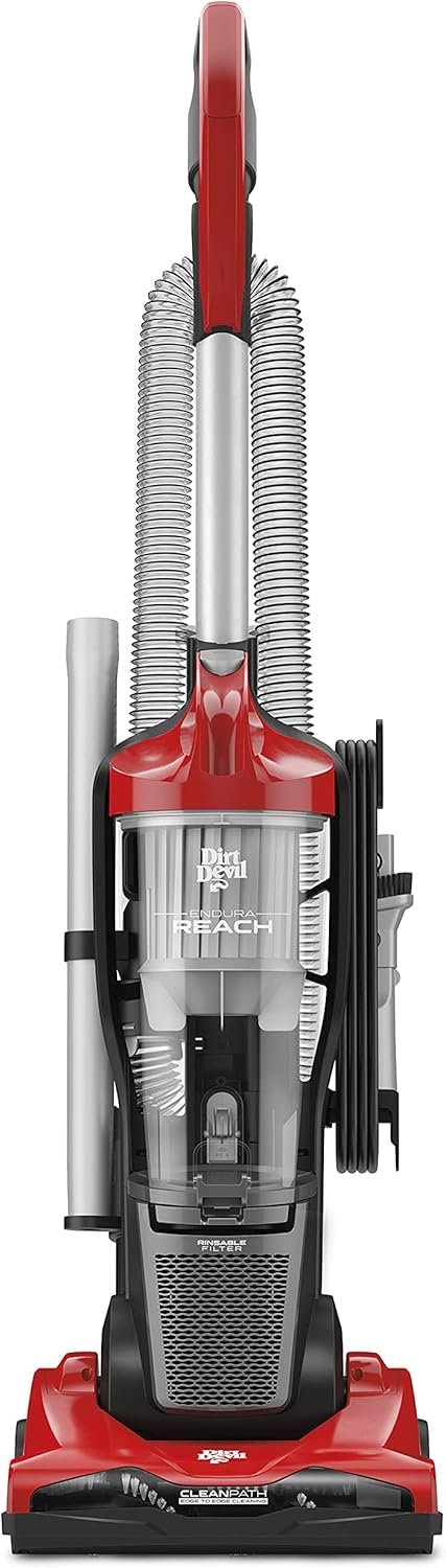 Dirt Devil Endura Reach Upright Bagless Vacuum Cleaner | For Carpet and Hard Floor, Powerful, Lightweight, Corded Vacuum Cleaners for Home Use