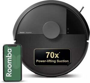 iRobot Roomba 105X Robot Vacuum, Smart LiDAR Mapping, 70X Power‑Lifting Suction, Custom Room Cleaning, App & Voice Control, Auto Recharge, Great for Homes with Pets & Kids