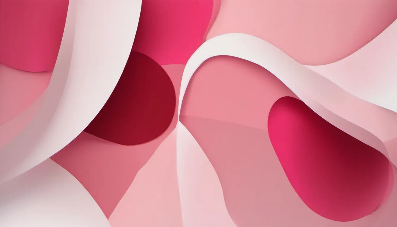 Abstract tapering bars illustration in rose red and pale blush on white — decorative header for Stick ' Cordless Vacuum Reviews, from the Spec Sheet