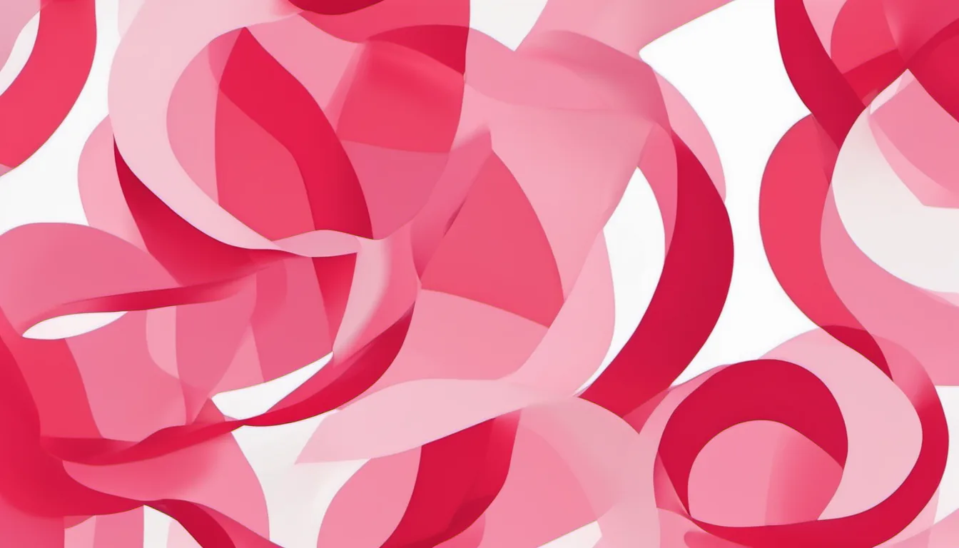 Abstract horizontal volume stack illustration in rose red and pale blush on white — decorative header for Stick Vacuums: What 23 Spec Sheets Say